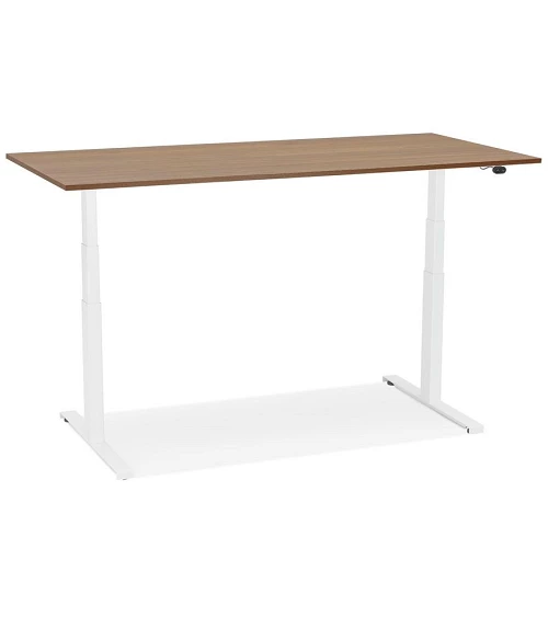 Bureau design 160 cm DROIDE Bois mélaminé couleur noyer