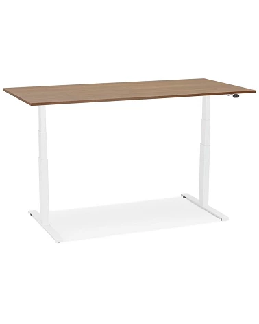 Bureau design 160 cm DROIDE Bois mélaminé couleur noyer