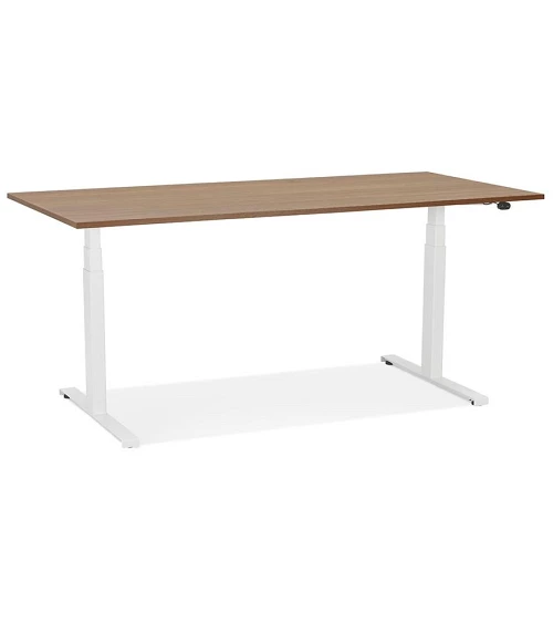 Bureau design 160 cm DROIDE Bois mélaminé couleur noyer