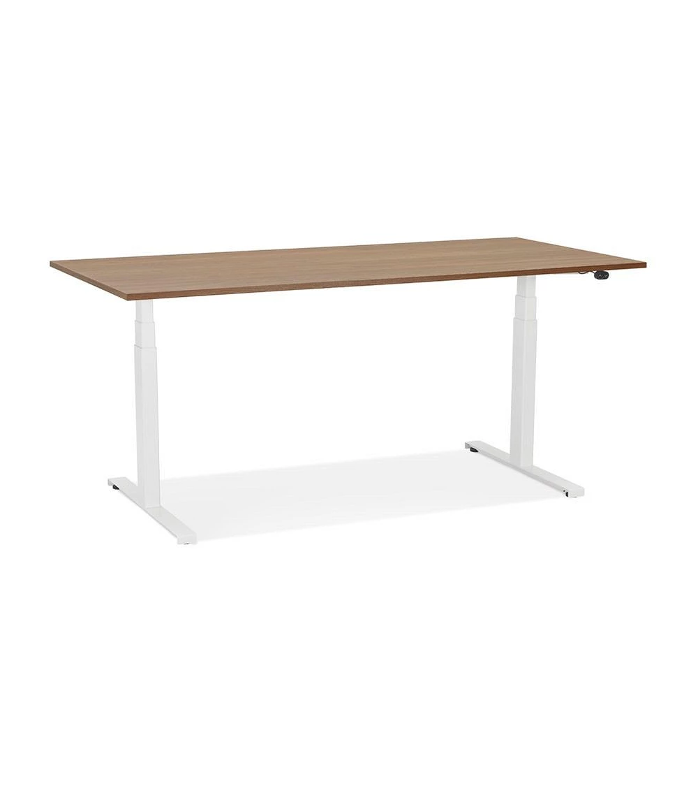 Bureau design 160 cm DROIDE Bois mélaminé couleur noyer