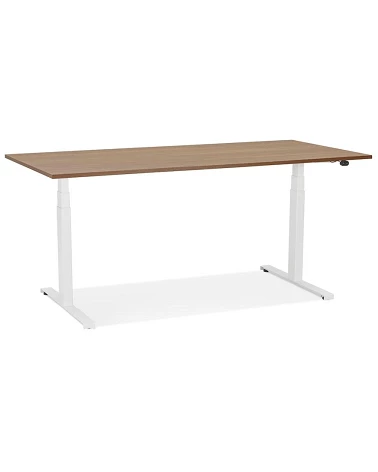 Bureau design 160 cm DROIDE Bois mélaminé couleur noyer