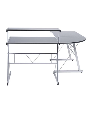 bureau design angle DELO Verre trempé teinté noir (8mm)