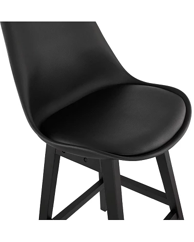 Tabouret de bar bois Noir APRIL MINI poly Noir