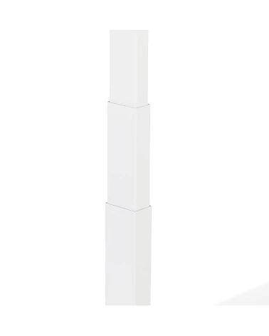 Bureau design métal Blanc 140 cm DROIDE Bois mélaminé couleur naturelle