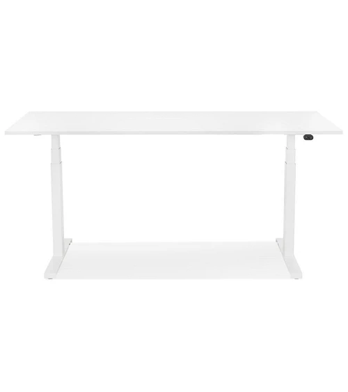 Bureau design métal Blanc 140 cm DROIDE Bois mélaminé blanc