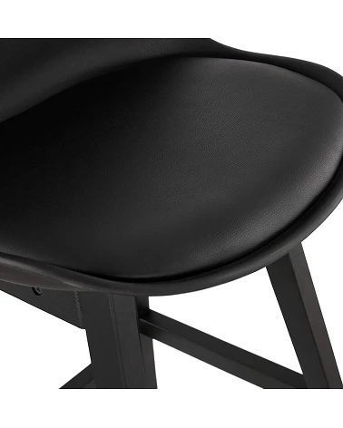 Tabouret de bar bois Noir APRIL MINI poly Noir