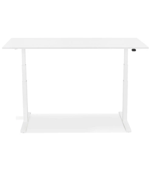 Bureau design métal Blanc 140 cm DROIDE Bois mélaminé blanc