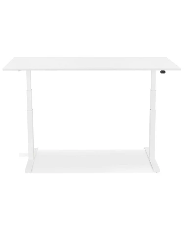 Bureau design métal Blanc 140 cm DROIDE Bois mélaminé blanc