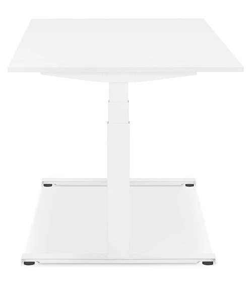 Bureau design métal Blanc 140 cm DROIDE Bois mélaminé blanc