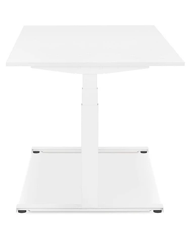 Bureau design métal Blanc 140 cm DROIDE Bois mélaminé blanc