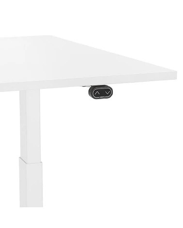 Bureau design métal Blanc 140 cm DROIDE Bois mélaminé blanc