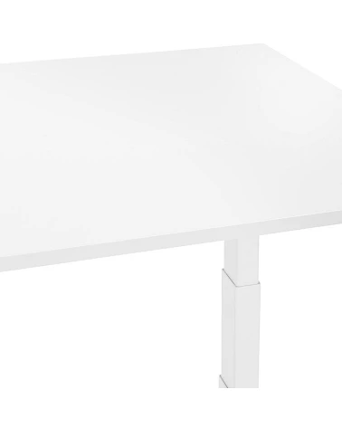 Bureau design métal Blanc 140 cm DROIDE Bois mélaminé blanc