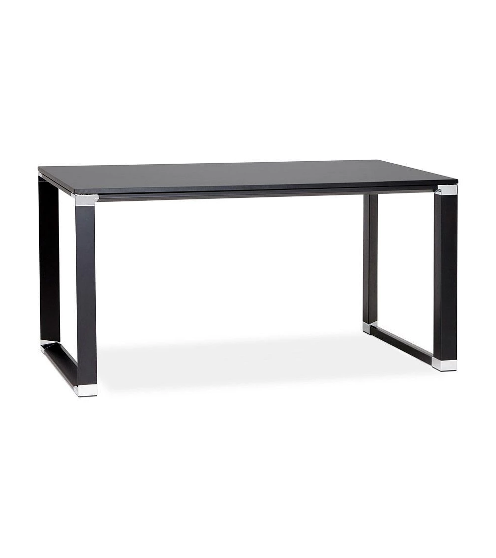 Bureau Métal peint noir WARNER Bois noir