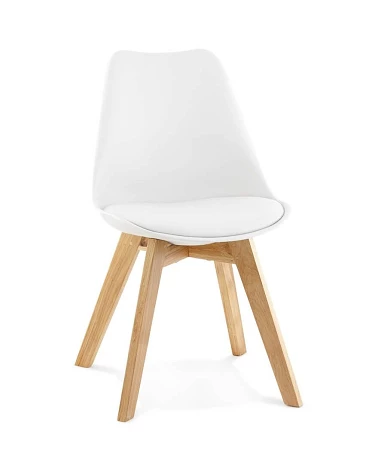 Chaise scandinave chêne massif Tylik Blanche