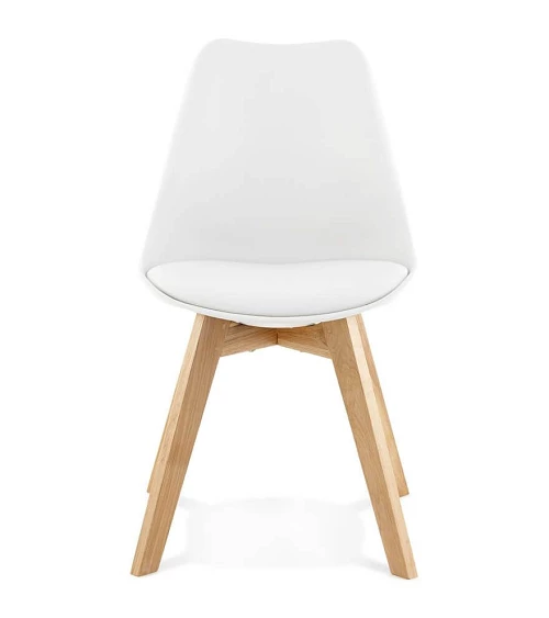 Chaise scandinave chêne massif Tylik Blanche