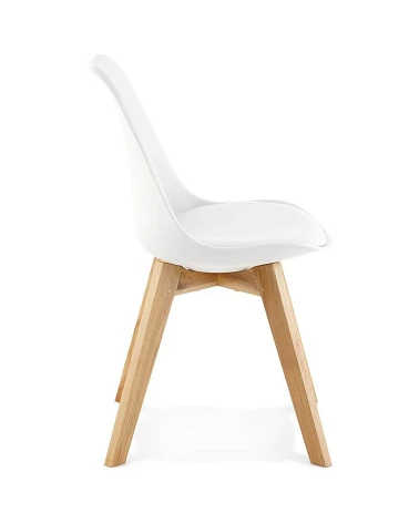 Chaise scandinave chêne massif Tylik Blanche