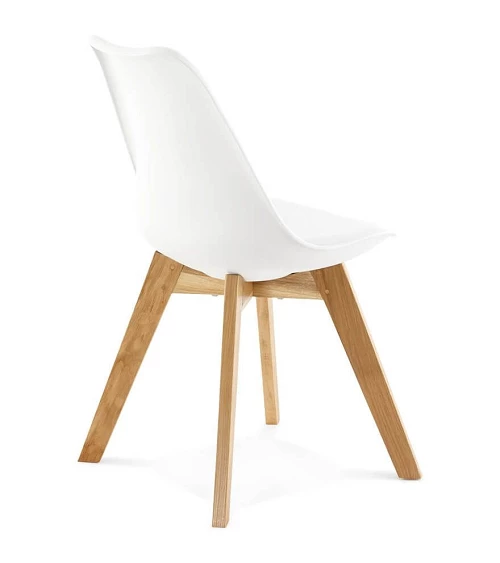 Chaise scandinave chêne massif Tylik Blanche