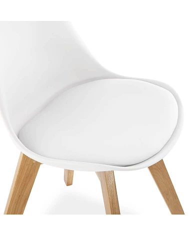 Chaise scandinave chêne massif Tylik Blanche