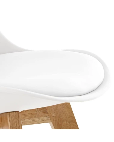 Chaise scandinave chêne massif Tylik Blanche