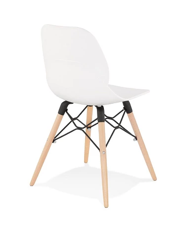 Chaise en bois REPLEY Polypro Blanc