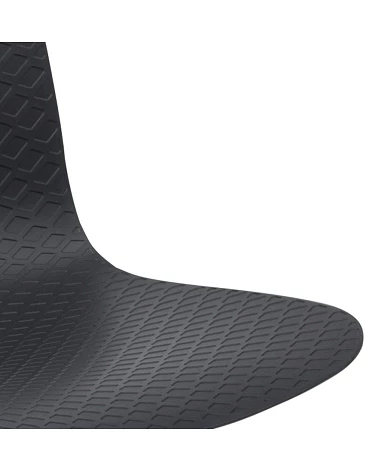 Chaise design Fifi métal et Poly Noir