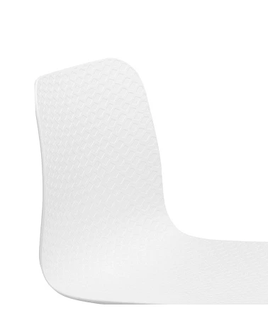 Chaise design Fifi métal et Poly Blanc