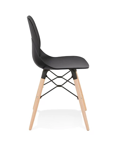 Chaise en bois REPLEY Polypro Noir