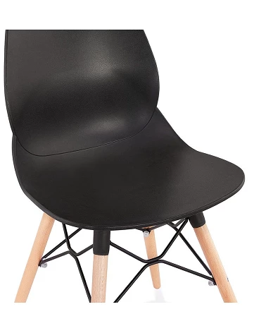 Chaise en bois REPLEY Polypro Noir