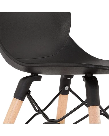 Chaise en bois REPLEY Polypro Noir