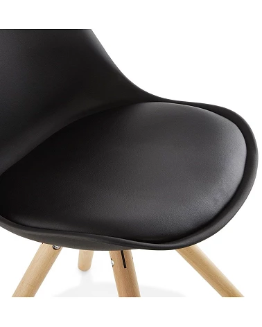 Chaise scandinave Hêtre massif Tolik Noire