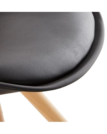 Chaise scandinave Hêtre massif Tolik Noire