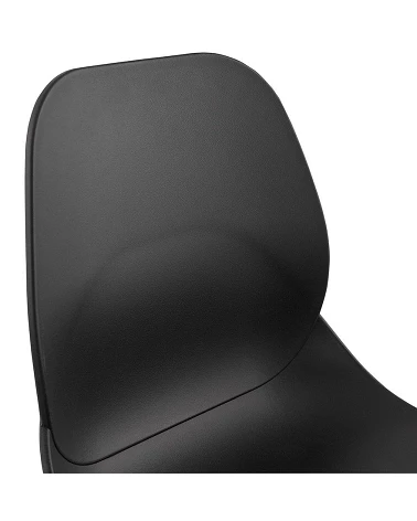 Chaise design Claudi métal Noir et Noir