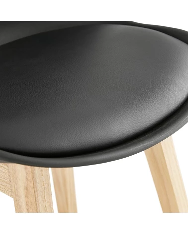 Tabouret de bar bois APRIL MINI poly Noir