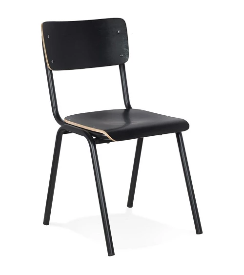 Chaise métal SKOLPO Formica Noir