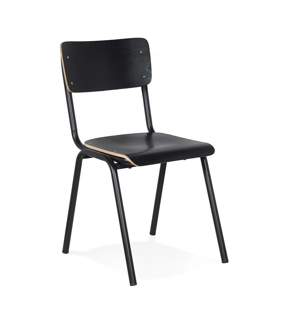 Chaise métal SKOLPO Formica Noir