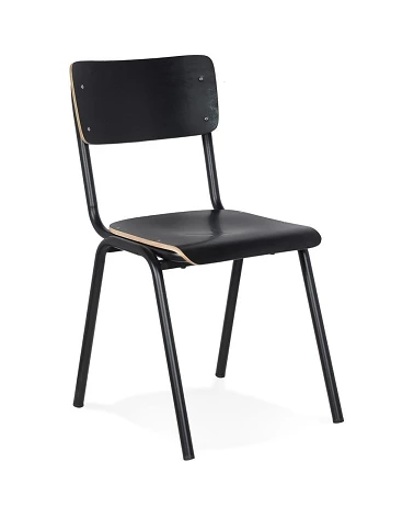 Chaise métal SKOLPO Formica Noir