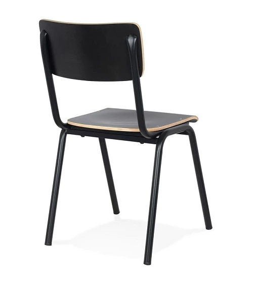 Chaise métal SKOLPO Formica Noir