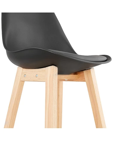 Tabouret de bar bois APRIL MINI poly Noir