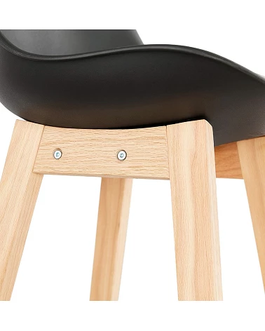 Tabouret de bar bois APRIL MINI poly Noir