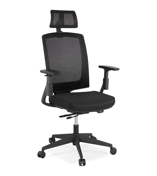 Fauteuil de bureau office textile noir