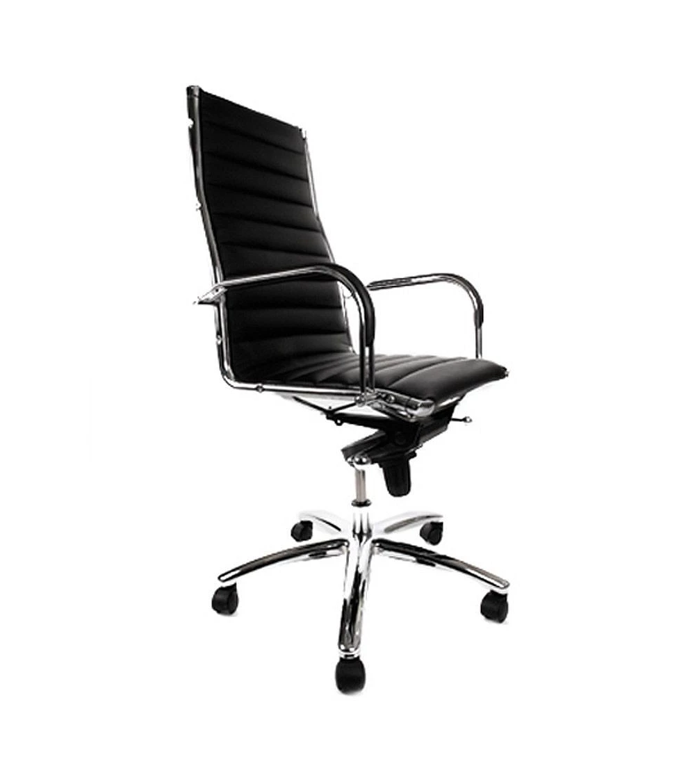 Fauteuil de bureau TORINO simili cuir Noir