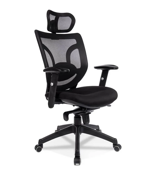 Fauteuil de bureau JUST textile noir