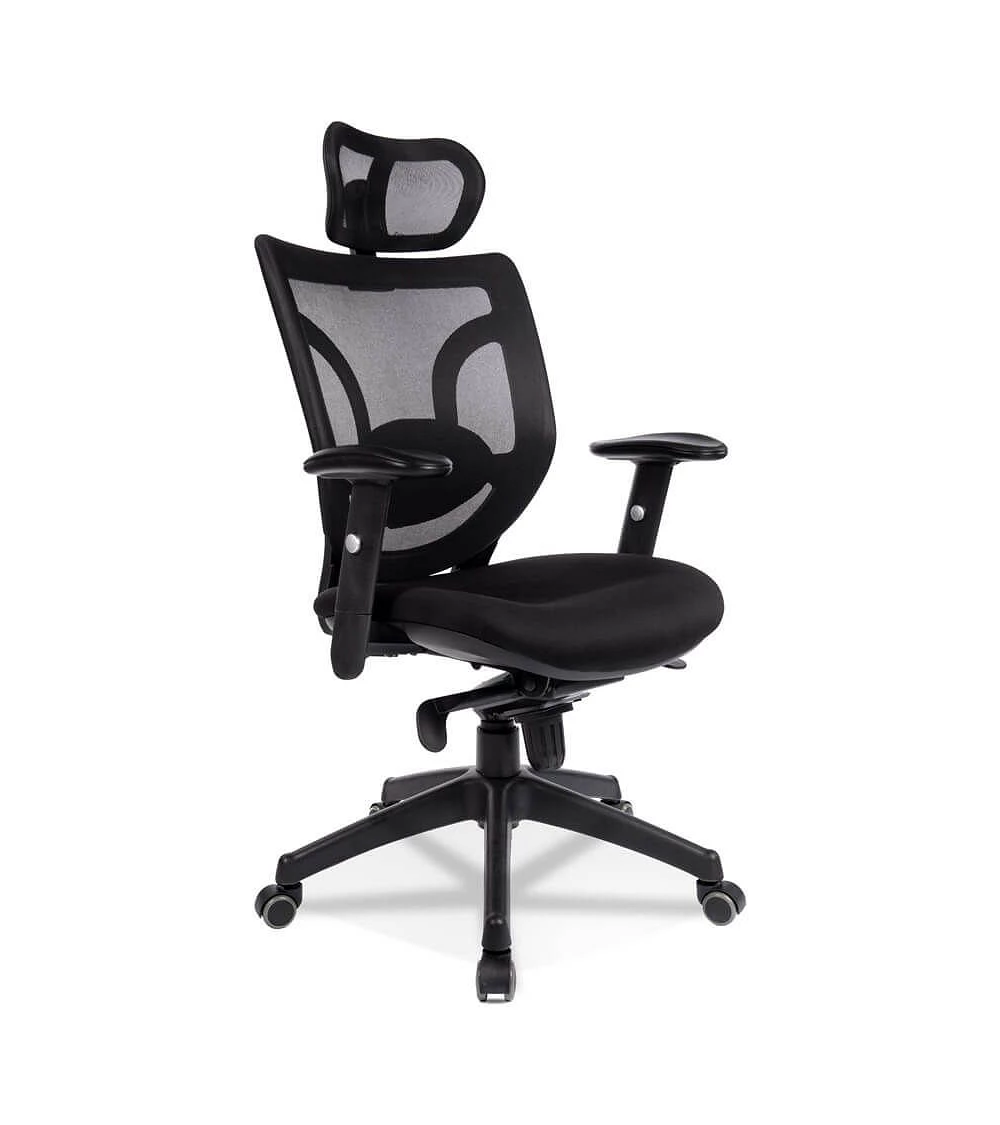 Fauteuil de bureau JUST textile noir