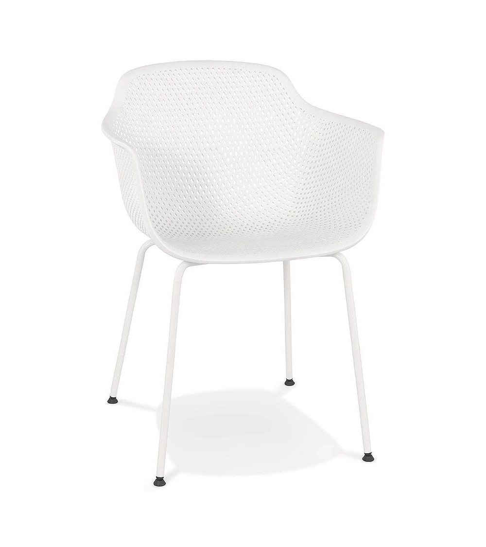 Chaise métal BUITE polymère blanc