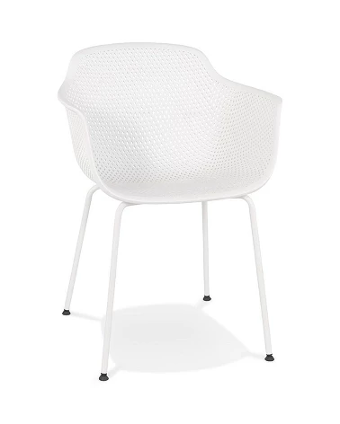 Chaise métal BUITE polymère blanc