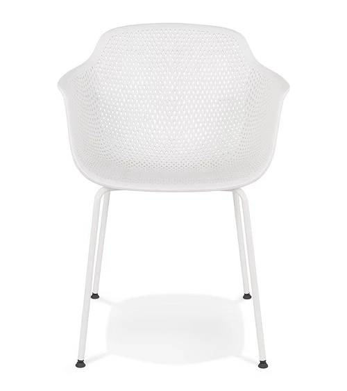 Chaise métal BUITE polymère blanc