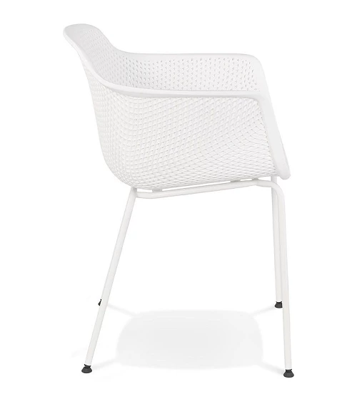 Chaise métal BUITE polymère blanc