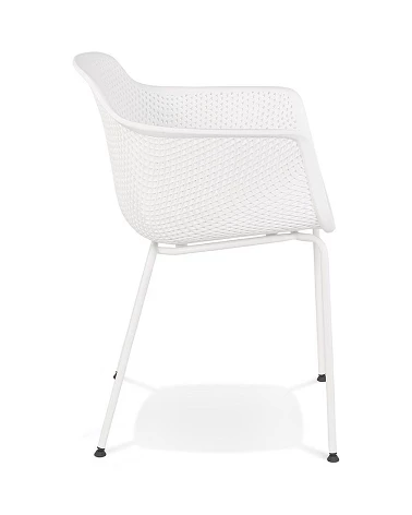 Chaise métal BUITE polymère blanc