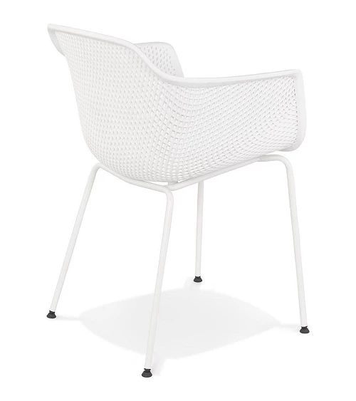 Chaise métal BUITE polymère blanc