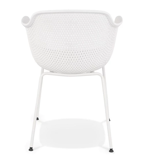 Chaise métal BUITE polymère blanc